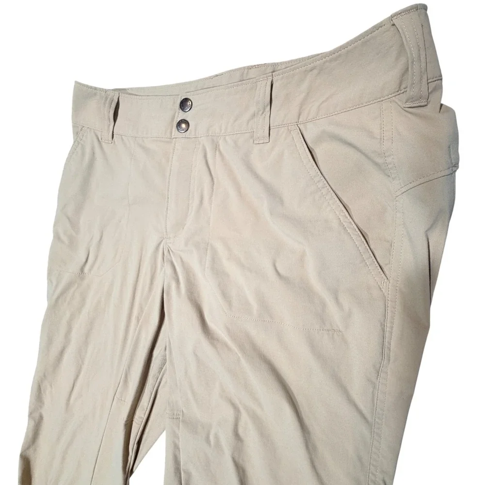 Columbia Trail Hiking Pants Water Resistant Womens 8 Short Tan Stretch Gorpcore